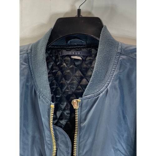 KSUBI Men's Blue Regular-Fit Zip-Up Rib Collar Bomber Jacket SZ 2XL - Picture 4 of 14