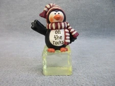 Blossom Bucket SUZI Skoglund Penguin ON THE ROCKS Figurine Whimsical