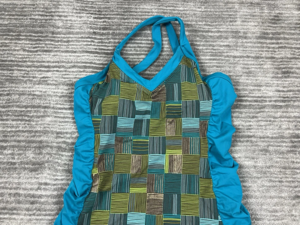 Sujetador Jaclyn Smith Tankini para mujer 16 multicolor sin mangas incorporado mezcla de nailon Foto 2 de 4