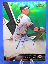 2018 TOPPS FINEST GREEN  #FA-CA CHRISTIAN ARROYO AUTO SAN FRAN GIANTS RC 39/99
