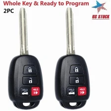2 For 2014 2015 2016 2017 2018 Toyota Camry Corolla Tacoma Remote Car Key Fob