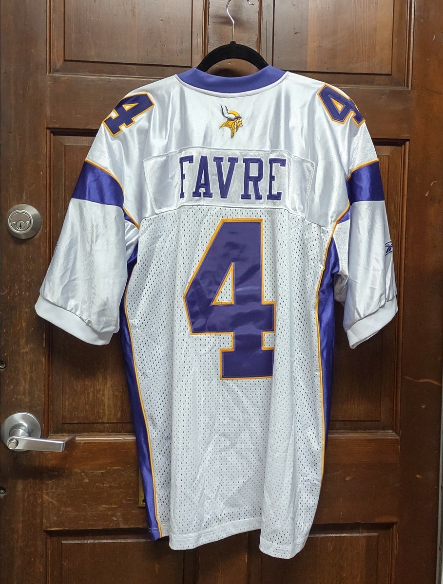Reebok NFL Equipment Minnesota Vikings #4 Brett Favre White Jersey