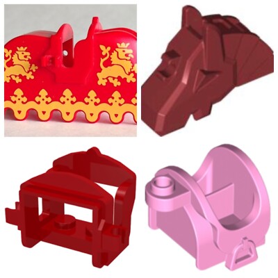 Lego HORSE Animal Accessories- Saddle, Barding, Horse Armor PICK COLOR / TYPE