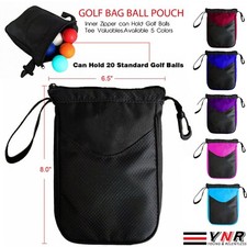 Multi-pocket Golf Ball Storage Pouch Bag Clip Valuable Golf Tee Pouch Bag Holder