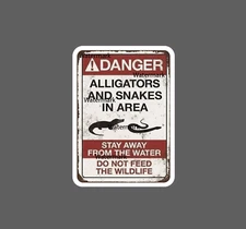 Wildlife Warning Sticker Florida Waterproof