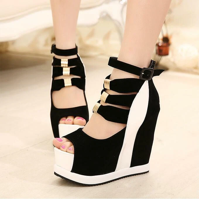 Women's White Wedge Sandals