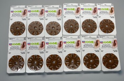 96 Ct ( 12 Packs Of 8) Hearing Aid Batteries  #312 exp 3/2025 Rite Aid HOME