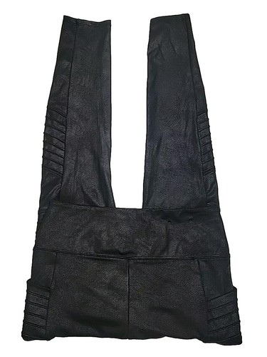 Simply Vera Wang Women Size M Faux Leather Legging Pull On Pants Black Pockets P - Picture 4 of 7