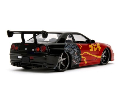 1/24 Jada 2002 Nissan Skyline GT-R R34 Godzilla Metallic Red