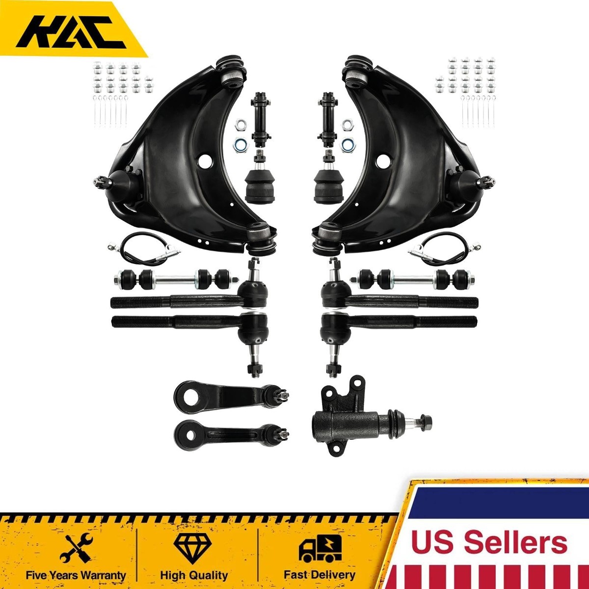 15 Parts Front End Suspension Kit For 93-99 Chevy GMC C1500 93-00