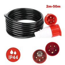 16A CEE Starkstromkabel 5x2,5mm²  Verlängerungskabel 2-50m 400V IP44 5-polig