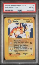 Pokémon Raichu Expedition Base Set 2002 Reverse Holo 25/165 PSA 8 on eBay