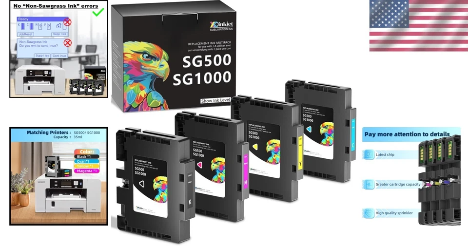 Sawgrass Virtuoso Druckertinte - Schwarz, Cyan, Magenta, Gelb - Bild 2 von 4