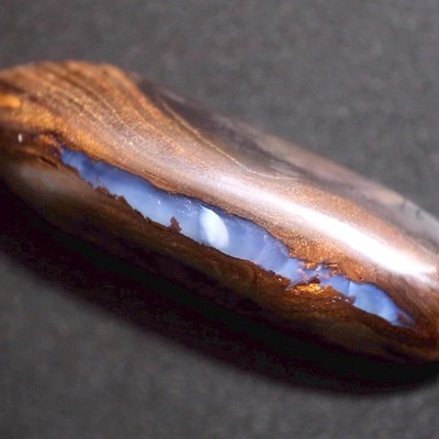 192ct Powerful Crystal Boulder Opal Cabochon:  The Godfather s Cigar  GZ-SBO-03