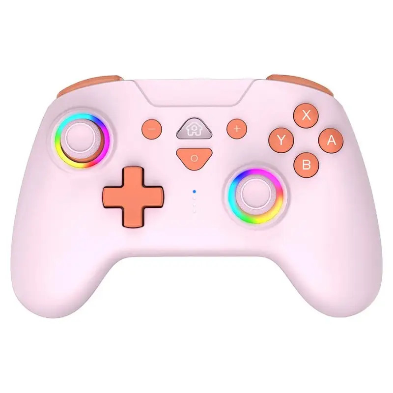 Manette Switch sans fil LED rose avec vibrations et gyroscope précis