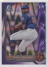 2022 Bowman Chrome Prospects Purple RayWave Refractor /250 Robert Dominguez s1i