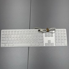 Genuine Apple A1243 Wired Mac Standard USB Keyboard w/ Numeric Keypad White
