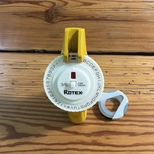 Vintage 1970s Yellow Rotex Dymo Embossing Label Maker & 2 Rolls of Tape