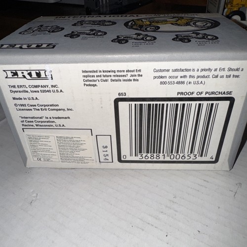 Ertl 653 International Cub Tractor 1964-1976 Diecast 1/16 New Boxed - Bild 7 von 9