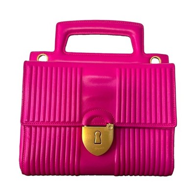 Schiaparelli Med. Secret Bag Quilted Hot Pink - 2020 Haute Couture Runway Piece