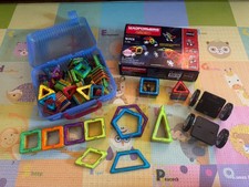 Magformers Magnetic Building Tiles Blocks Lot of 250  Car Set