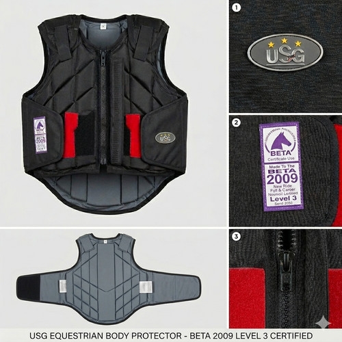 USG Level3 Horse Riding Body Protector Child Medium EN13158 Vest Equestrian BETA