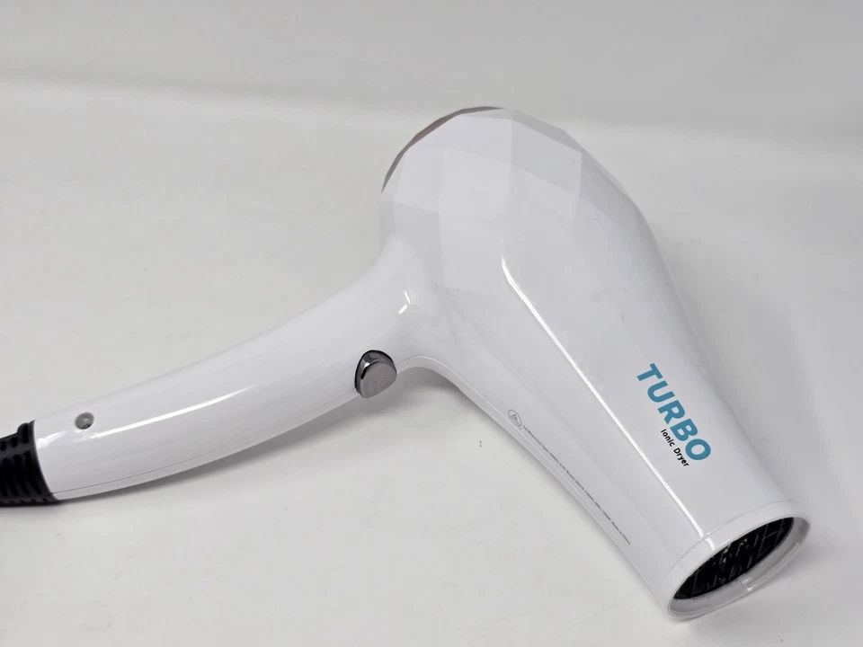 Secador de pelo iónico InStyler Blu Turbo blanco con Cool Shot 2 ajustes de calor funciona Foto 2 de 4