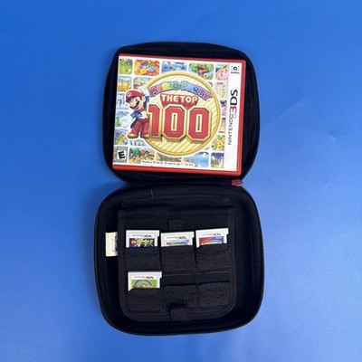 Nintendo 3DS Game Lot 4 Games Top 100 CIB Mario 2DS Carrying Case