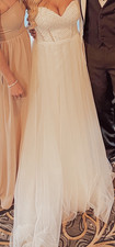Ivory Beaded Sweetheart Sleeveless Tulle A-Line Ball Gown Wedding Dress