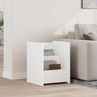 Magazinregal Mit Regal Weiß 35 X 35 X 45 Cm Holzwerkstoff