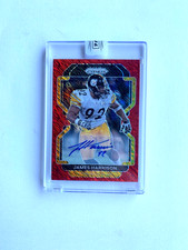 2021 Panini Prizm James Harrison #259 Red Shimmer Prizm Auto 07/10 Steelers SSP