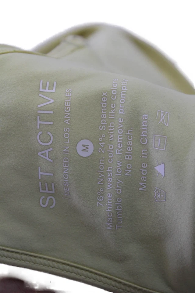 Conjunto de sujetador deportivo leggings con detalle acanalado activo para mujer gris talla M Foto 4 de 4