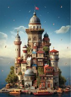 Puzzle (1000 T.) Der Leanderturm (Perre) Neu/Ovp