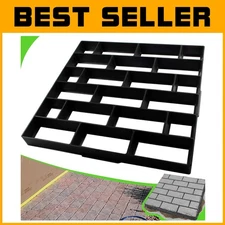 Oversized 19.7" Concrete Mold for DIY Garden Walkways - Staggered Brick Design