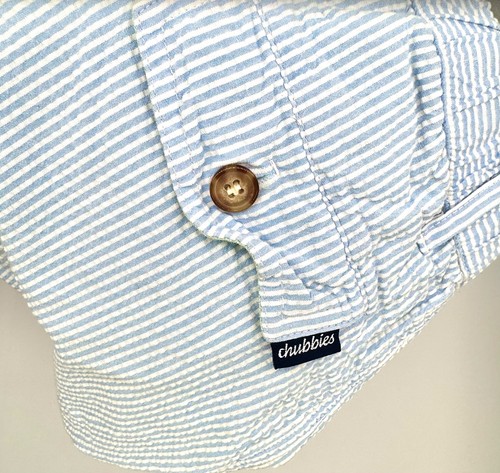 Pantalones Cortos Chubbies Para Hombre Talla M Azul Blanco Cintura Elástica Bolsillos Náuticos - Imagen 3 de 7