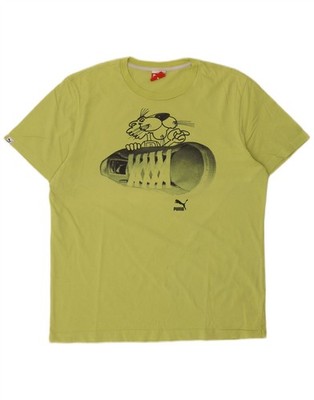 Puma Herren Grafik T-Shirt Oberteil Large Grün FA19