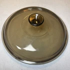 Pyrex 3 - 10.5” Diameter Amber Glass Lid Only
