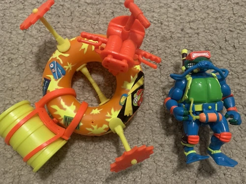 Vintage TMNT Scuba Divin' Raph 100% 1992 , Tube and  1 Grenade