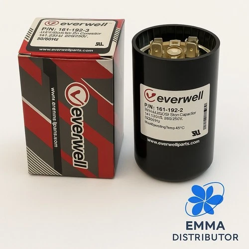 Motor Start Capacitor 161-193 MFD uF 220-250 VAC 50/60Hz HVAC