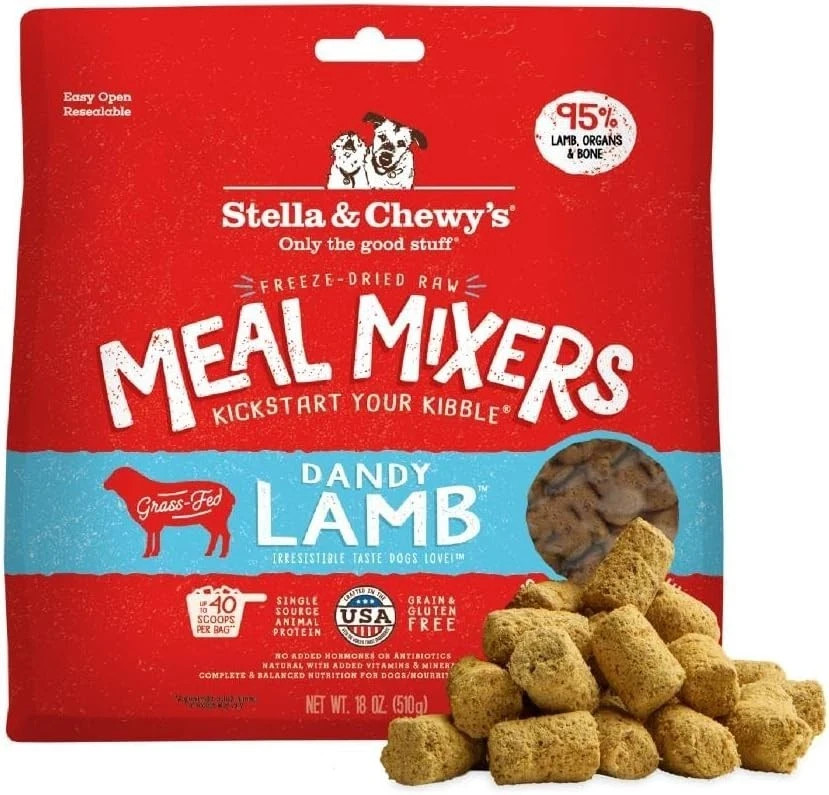 Stella & Chewy's Freeze Dried Raw Dandy Lamb Meal Mixer for Dogs 18 Oz