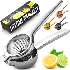 Premium Stainless Steel Lemon Squeezer - Heavy Duty Citrus Press Juicer