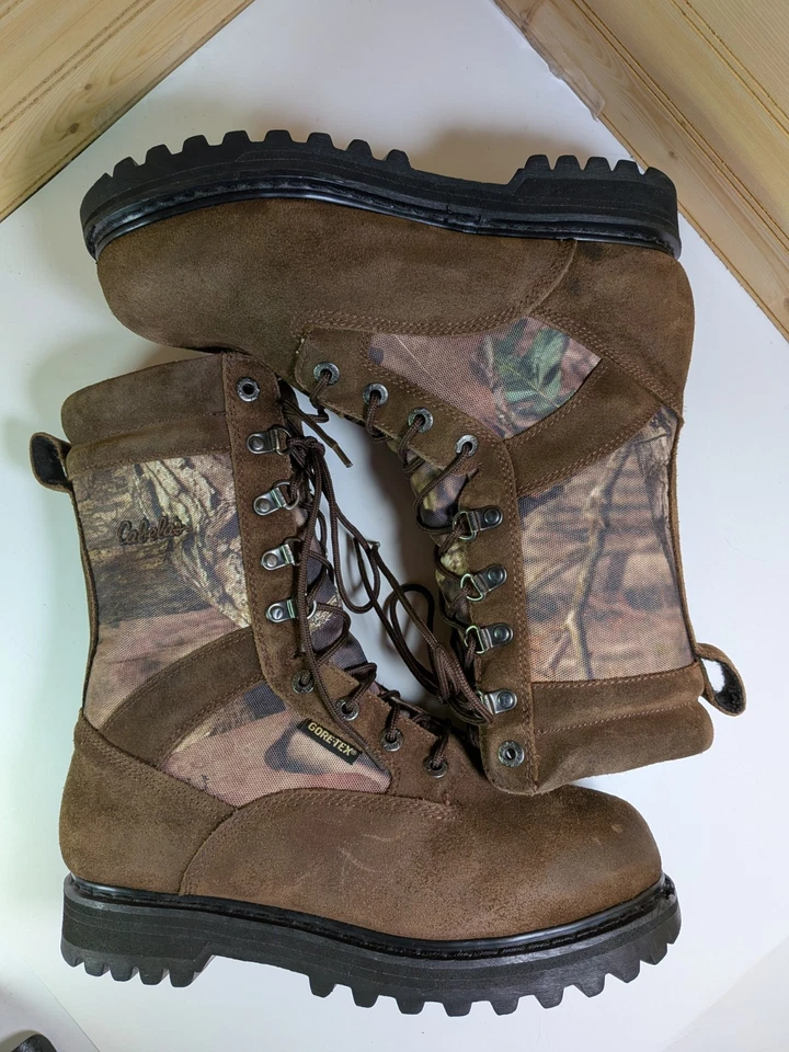 Cabela's Gore-tex Camo Hunting Boots, Thinsulate Insulation # 81-3742 . Size 8.5 - Image 4 of 4