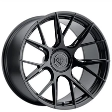 F20x9/R22x12" Staggered Blaque Diamond Wheels BD-F18 Gloss Black Flow Forged Ri