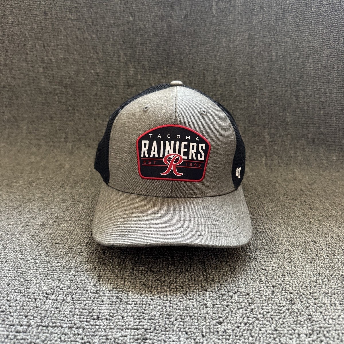 '47 Brand Tacoma Rainiers Trucker Snapback Grey Black OSFA Hat
