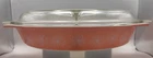 Vintage MCM Pyrex Pink Daisy Divided Casserole Dish w/ Lid 945C