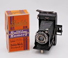 Film rolkowy Składany aparat Balda Juwella 6 x 9 cm i oryginalny karton