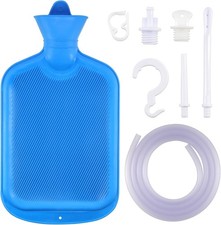 Enema Bag 2L Home Enema Kit W/ 2 Enema Tips,60 inch Long Silicone Hose