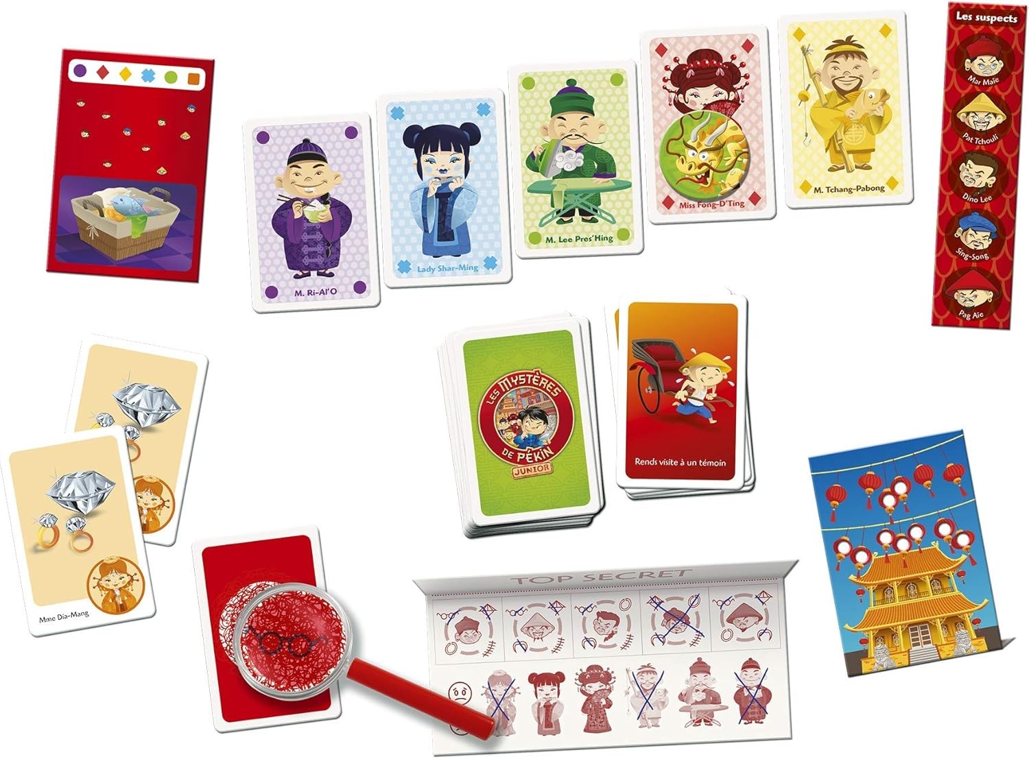 Jeu de société Les Mystères de Pékin Junior Lansay cadeau d'anniversaire pour enfant