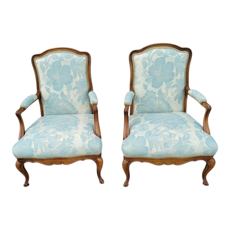 Par de sillas de arce americano John Widdicomb restauradas con tapicería nueva Foto 2 de 4