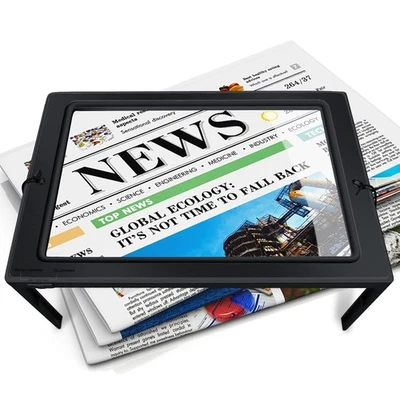 OBOVO 5X Leselupe mit Licht für Senioren Groß, Lupe mit Licht, Dimmbare Lupen mit 50